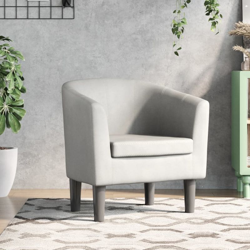 Casa si Gradina - Mobilier - Scaune si fotolii - Fotolii - Fotoliu tip cuva, alb, piele ecologica - Infinity.ro