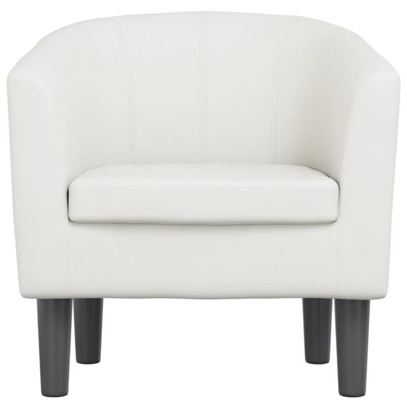 Casa si Gradina - Mobilier - Scaune si fotolii - Fotolii - Fotoliu tip cuva, alb, piele ecologica - Infinity.ro