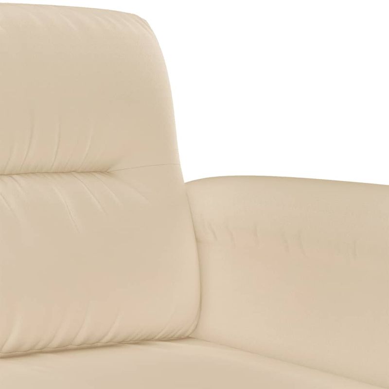 Casa si Gradina - Mobilier - Seturi de mobilier - Seturi living - Set de canapele cu perne, 2 piese, crem, microfibra - Infinity.ro