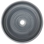 Casa si Gradina - Sanitare - Lavoar baie si accesorii - Lavoare si piedestale - Lavoar de blat, gri închis, rotund, Φ41x14 cm, ceramica - Infinity.ro