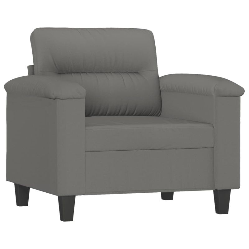 Casa si Gradina - Mobilier - Scaune si fotolii - Fotolii - Fotoliu canapea, gri inchis, 60 cm, textil microfibra - Infinity.ro