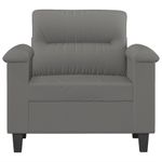 Casa si Gradina - Mobilier - Scaune si fotolii - Fotolii - Fotoliu canapea, gri inchis, 60 cm, textil microfibra - Infinity.ro