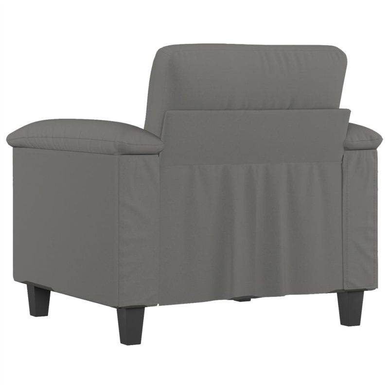 Casa si Gradina - Mobilier - Scaune si fotolii - Fotolii - Fotoliu canapea, gri inchis, 60 cm, textil microfibra - Infinity.ro