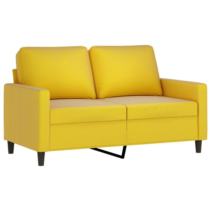 Casa si Gradina - Mobilier - Seturi de mobilier - Seturi living - Set de canapele cu perne, 3 piese, galben, catifea - Infinity.ro