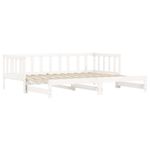 Casa si Gradina - Mobilier - Paturi si accesorii - Paturi - Pat de zi cu extensie, alb, 80x200 cm, lemn masiv de pin - Infinity.ro