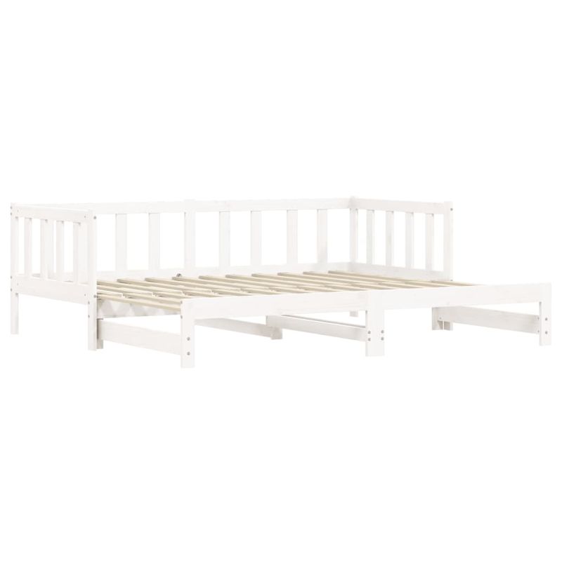 Casa si Gradina - Mobilier - Paturi si accesorii - Paturi - Pat de zi cu extensie, alb, 80x200 cm, lemn masiv de pin - Infinity.ro