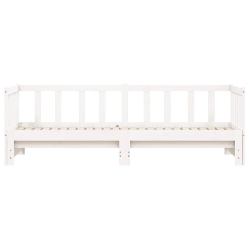 Casa si Gradina - Mobilier - Paturi si accesorii - Paturi - Pat de zi cu extensie, alb, 80x200 cm, lemn masiv de pin - Infinity.ro