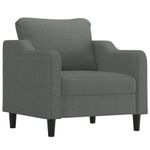 Casa si Gradina - Mobilier - Scaune si fotolii - Fotolii - Fotoliu canapea, gri inchis, 60 cm, material textil - Infinity.ro