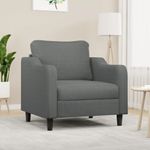 Casa si Gradina - Mobilier - Scaune si fotolii - Fotolii - Fotoliu canapea, gri inchis, 60 cm, material textil - Infinity.ro