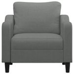 Casa si Gradina - Mobilier - Scaune si fotolii - Fotolii - Fotoliu canapea, gri inchis, 60 cm, material textil - Infinity.ro