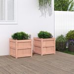 Casa si Gradina - Gradinarit si plante - Plante si ghivece - Ghivece si suporturi - Jardiniere de gradina, 2 buc., lemn masiv douglas - Infinity.ro