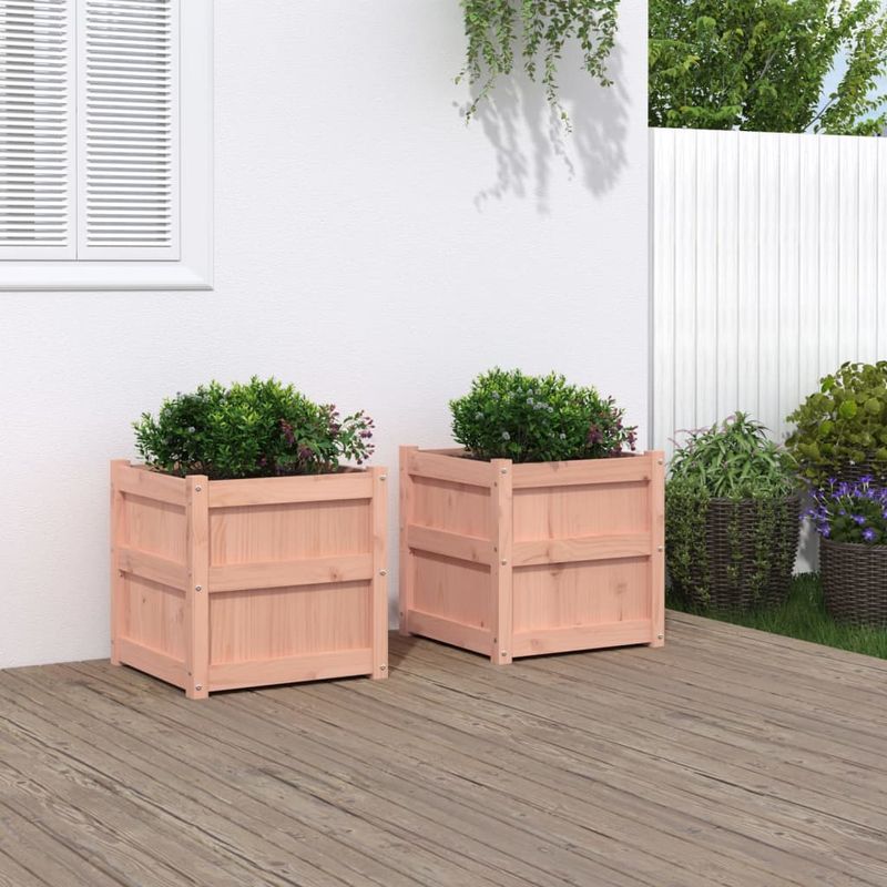 Casa si Gradina - Gradinarit si plante - Plante si ghivece - Ghivece si suporturi - Jardiniere de gradina, 2 buc., lemn masiv douglas - Infinity.ro