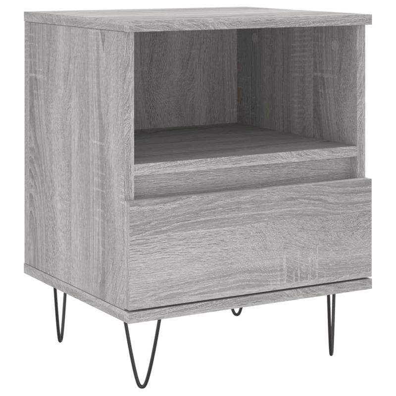 Casa si Gradina - Mobilier - Comode si corpuri - Noptiere - Noptiera, gri sonoma, 40x35x50 cm, lemn compozit - Infinity.ro