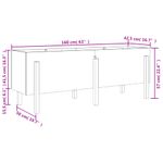 Casa si Gradina - Gradinarit si plante - Plante si ghivece - Ghivece si suporturi - Strat inaltat de gradina, 160x50x57 cm, lemn masiv de pin - Infinity.ro