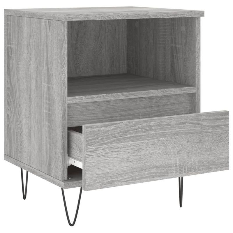 Casa si Gradina - Mobilier - Comode si corpuri - Noptiere - Noptiera, gri sonoma, 40x35x50 cm, lemn compozit - Infinity.ro