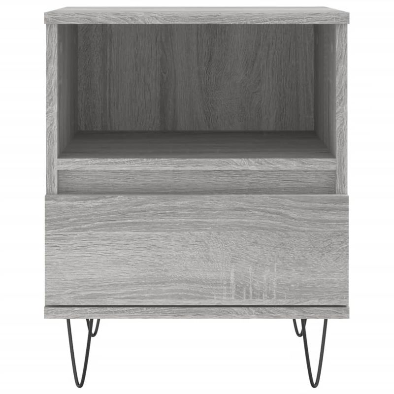Casa si Gradina - Mobilier - Comode si corpuri - Noptiere - Noptiera, gri sonoma, 40x35x50 cm, lemn compozit - Infinity.ro