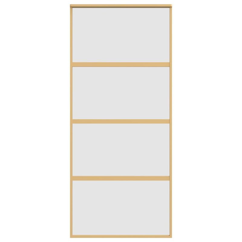 Casa si Gradina - Constructii - Usi interior, exterior si garaj - Usi garaj - Usa glisanta, auriu, 90x205 cm, sticla ESG mata si aluminiu - Infinity.ro