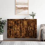 Casa si Gradina - Mobilier - Comode si corpuri - Comode - Dulapuri de perete, 2 buc., stejar afumat, lemn prelucrat - Infinity.ro