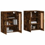 Casa si Gradina - Mobilier - Comode si corpuri - Comode - Dulapuri de perete, 2 buc., stejar afumat, lemn prelucrat - Infinity.ro
