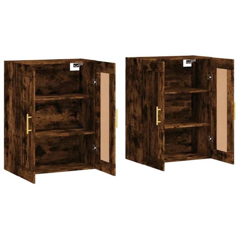 Casa si Gradina - Mobilier - Comode si corpuri - Comode - Dulapuri de perete, 2 buc., stejar afumat, lemn prelucrat - Infinity.ro