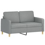 Casa si Gradina - Mobilier - Canapele si coltare - Canapele - Canapea cu 2 locuri cu pernute, gri deschis, 120 cm, textil - Infinity.ro
