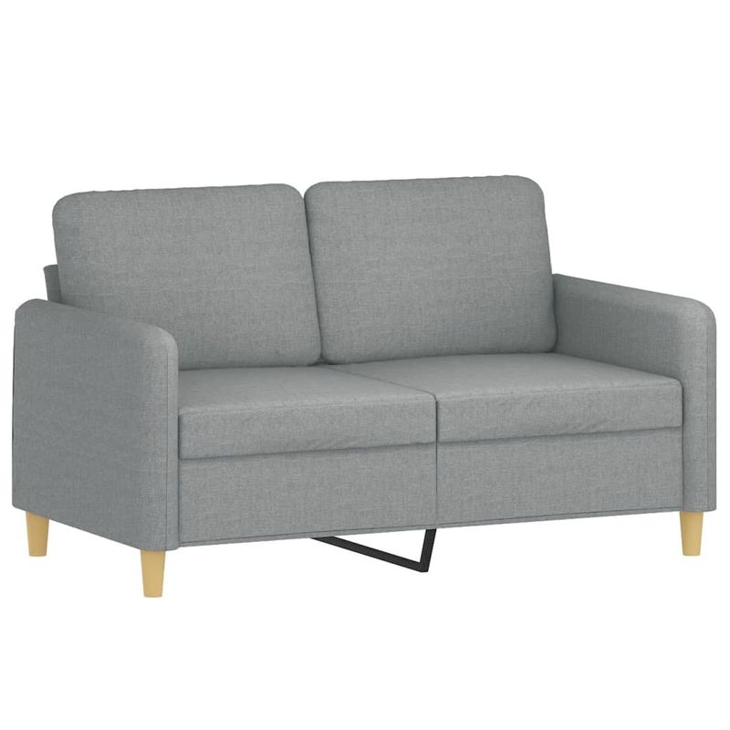Casa si Gradina - Mobilier - Canapele si coltare - Canapele - Canapea cu 2 locuri cu pernute, gri deschis, 120 cm, textil - Infinity.ro