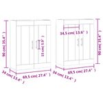 Casa si Gradina - Mobilier - Comode si corpuri - Comode - Dulapuri de perete, 2 buc., stejar afumat, lemn prelucrat - Infinity.ro