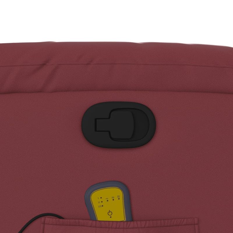 Ingrijire personala si Cosmetice - Sanatate si wellness - Articole wellness - Fotolii de masaj - Fotoliu de masaj rabatabil vertical, rosu vin, piele ecologica - Infinity.ro