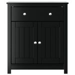 Casa si Gradina - Mobilier - Mobilier baie - Comode baie - Dulap de baie BERG, negru, 69,5x34x80 cm, lemn masiv de pin - Infinity.ro