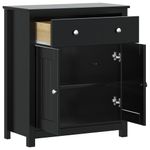 Casa si Gradina - Mobilier - Mobilier baie - Comode baie - Dulap de baie BERG, negru, 69,5x34x80 cm, lemn masiv de pin - Infinity.ro
