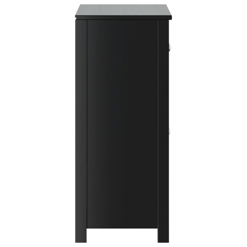 Casa si Gradina - Mobilier - Mobilier baie - Comode baie - Dulap de baie BERG, negru, 69,5x34x80 cm, lemn masiv de pin - Infinity.ro