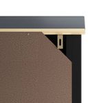 Casa si Gradina - Mobilier - Mobilier baie - Comode baie - Dulap de baie BERG, negru, 69,5x34x80 cm, lemn masiv de pin - Infinity.ro