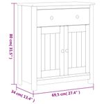 Casa si Gradina - Mobilier - Mobilier baie - Comode baie - Dulap de baie BERG, negru, 69,5x34x80 cm, lemn masiv de pin - Infinity.ro