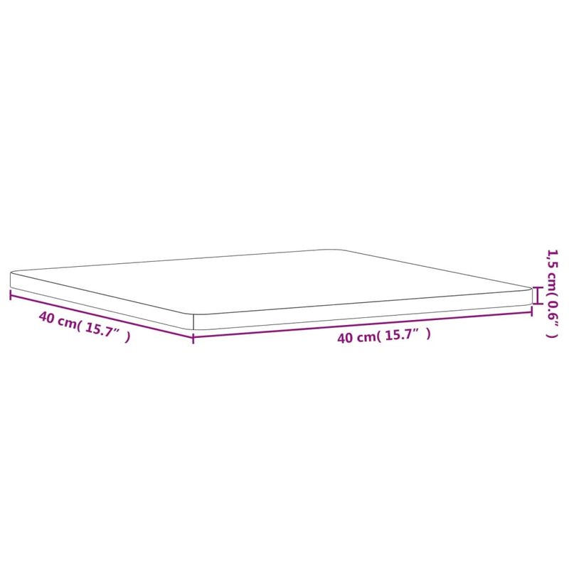 Casa si Gradina - Mobilier - Feronerie si accesorii mobila - Blat de masa patrat, 40x40x1,5 cm, lemn masiv de fag, maro - Infinity.ro