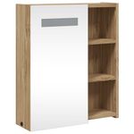 Casa si Gradina - Mobilier - Mobilier baie - Corpuri baie - Dulap cu oglinda de baie cu LED, stejar, 45x13x52 cm - Infinity.ro