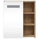 Casa si Gradina - Mobilier - Mobilier baie - Corpuri baie - Dulap cu oglinda de baie cu LED, stejar, 45x13x52 cm - Infinity.ro