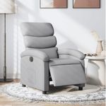 Casa si Gradina - Mobilier - Scaune si fotolii - Fotolii - Fotoliu rabatabil electric, gri deschis, textil - Infinity.ro