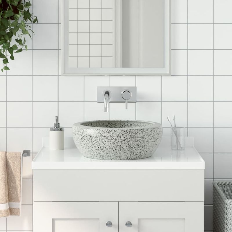 Casa si Gradina - Sanitare - Lavoar baie si accesorii - Lavoare si piedestale - Lavoar de blat, rotund, Φ41x14 cm, ceramica - Infinity.ro