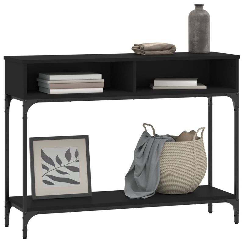 Casa si Gradina - Mobilier - Comode si corpuri - Console - Masuta consola, negru, 100x30,5x75 cm, lemn compozit - Infinity.ro