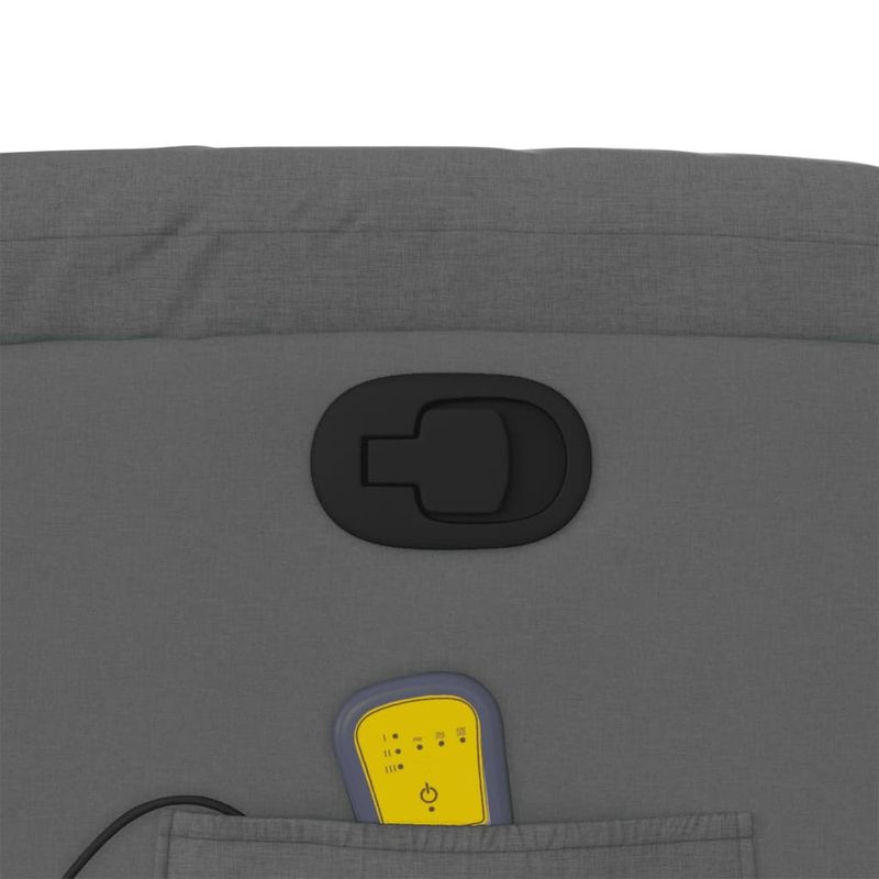 Ingrijire personala si Cosmetice - Sanatate si wellness - Articole wellness - Fotolii de masaj - Fotoliu de masaj rabatabil cu ridicare, gri inchis, textil - Infinity.ro