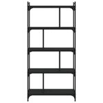 Casa si Gradina - Mobilier - Biblioteci si rafturi - Biblioteci - Biblioteca cu 5 niveluri, negru, 76x32x158 cm, lemn prelucrat - Infinity.ro