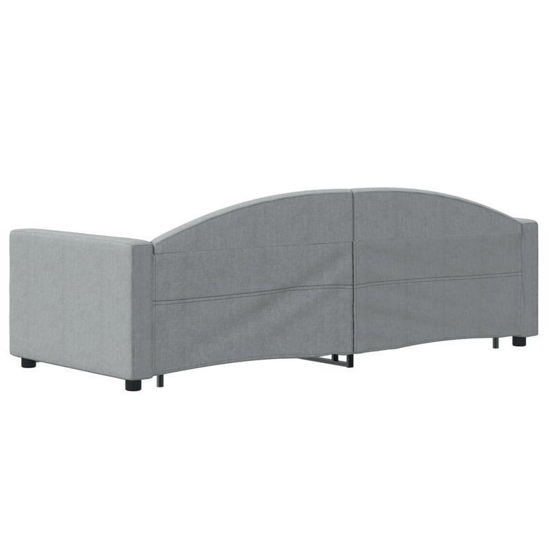 Casa si Gradina - Mobilier - Paturi si accesorii - Paturi - Pat de zi cu extensie si sertare, gri deschis, 80x200 cm textil - Infinity.ro