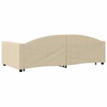 Casa si Gradina - Mobilier - Paturi si accesorii - Paturi - Pat de zi cu extensie si sertare, crem, 100x200 cm, textil - Infinity.ro