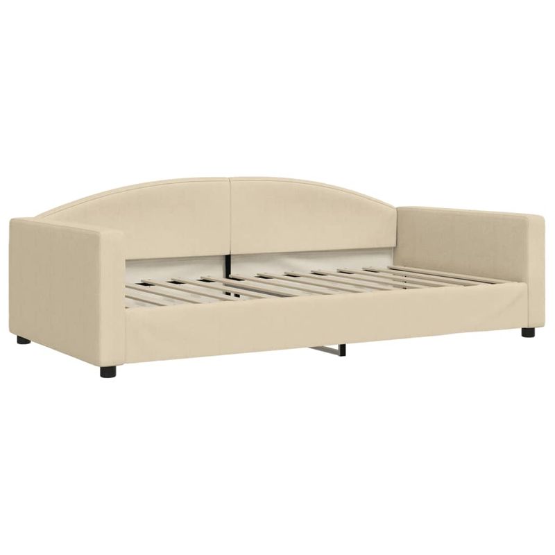 Casa si Gradina - Mobilier - Paturi si accesorii - Paturi - Pat de zi cu extensie si sertare, crem, 100x200 cm, textil - Infinity.ro