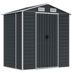 Casa si Gradina - Gradina si terasa - Casute de gradina - Sopron de gradina, antracit, 191x130x198 cm, otel galvanizat - Infinity.ro