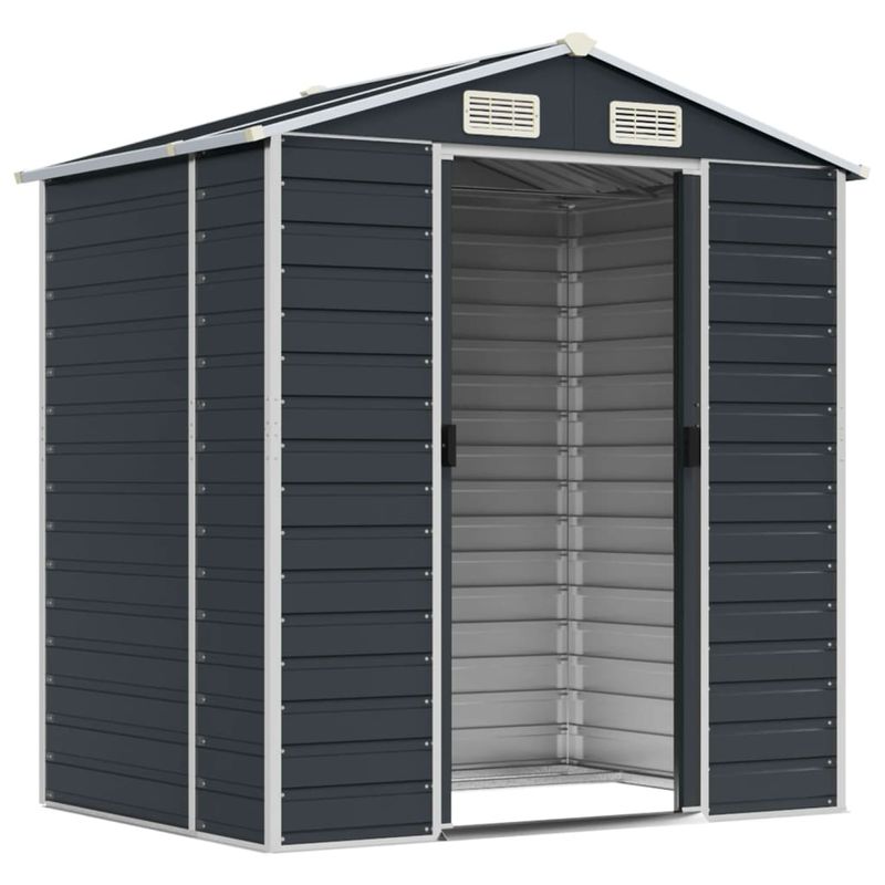 Casa si Gradina - Gradina si terasa - Casute de gradina - Sopron de gradina, antracit, 191x130x198 cm, otel galvanizat - Infinity.ro