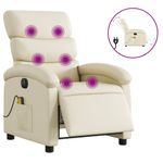Ingrijire personala si Cosmetice - Sanatate si wellness - Articole wellness - Fotolii de masaj - Fotoliu electric de masaj rabatabil, crem, piele ecologica - Infinity.ro
