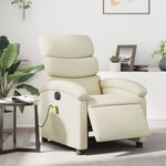 Ingrijire personala si Cosmetice - Sanatate si wellness - Articole wellness - Fotolii de masaj - Fotoliu electric de masaj rabatabil, crem, piele ecologica - Infinity.ro