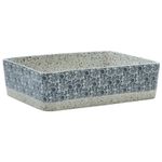 Casa si Gradina - Sanitare - Lavoar baie si accesorii - Lavoare si piedestale - Lavoar de blat gri/albastru 46x35,5x13 cm, ceramica, dreptunghi - Infinity.ro