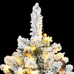 Casa si Gradina - Decoratiuni - Decoratiuni de sezon - Brad Crăciun artificial articulat cu 150 LED-uri/globuri 150 cm, verde și alb, model cu LED-uri și globuri aurii/bronz - Infinity.ro
